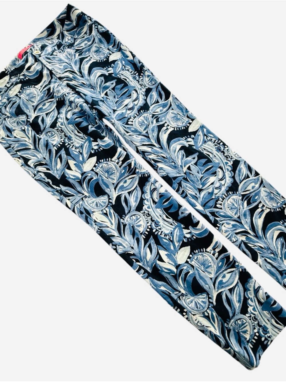 Like New Lilly Pulitzer Kelly Skinny Pants High Tide Navy You're The Zest Sz 8 - Picture 5 of 8